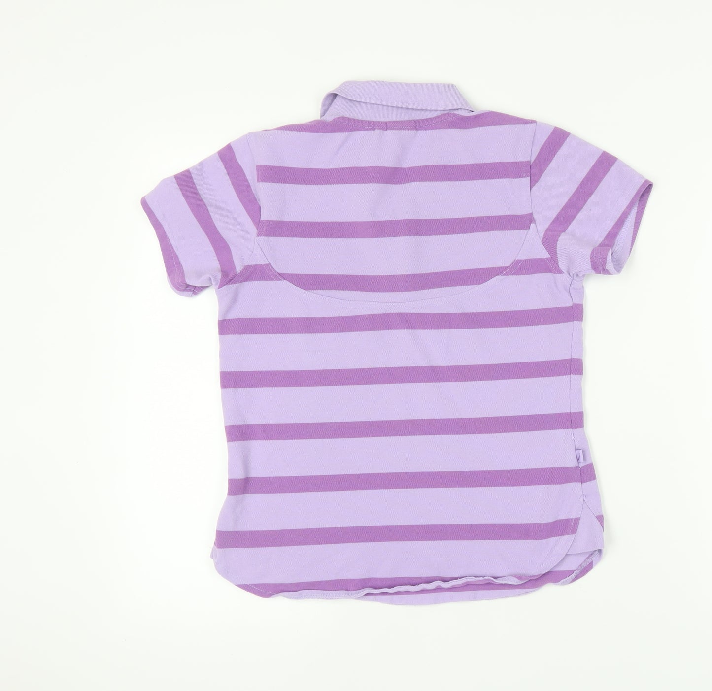 LA Gear Women's Purple Striped Polo Shirt Sz 12