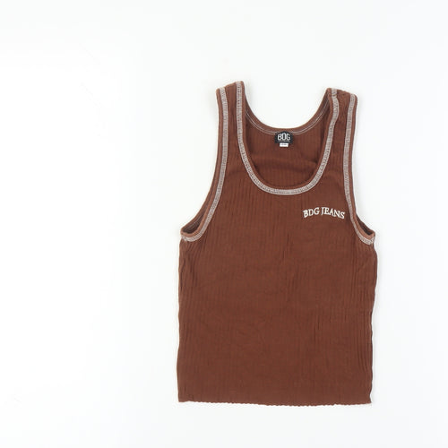 BDG Women's Brown Scoop Neck Tank Top XS