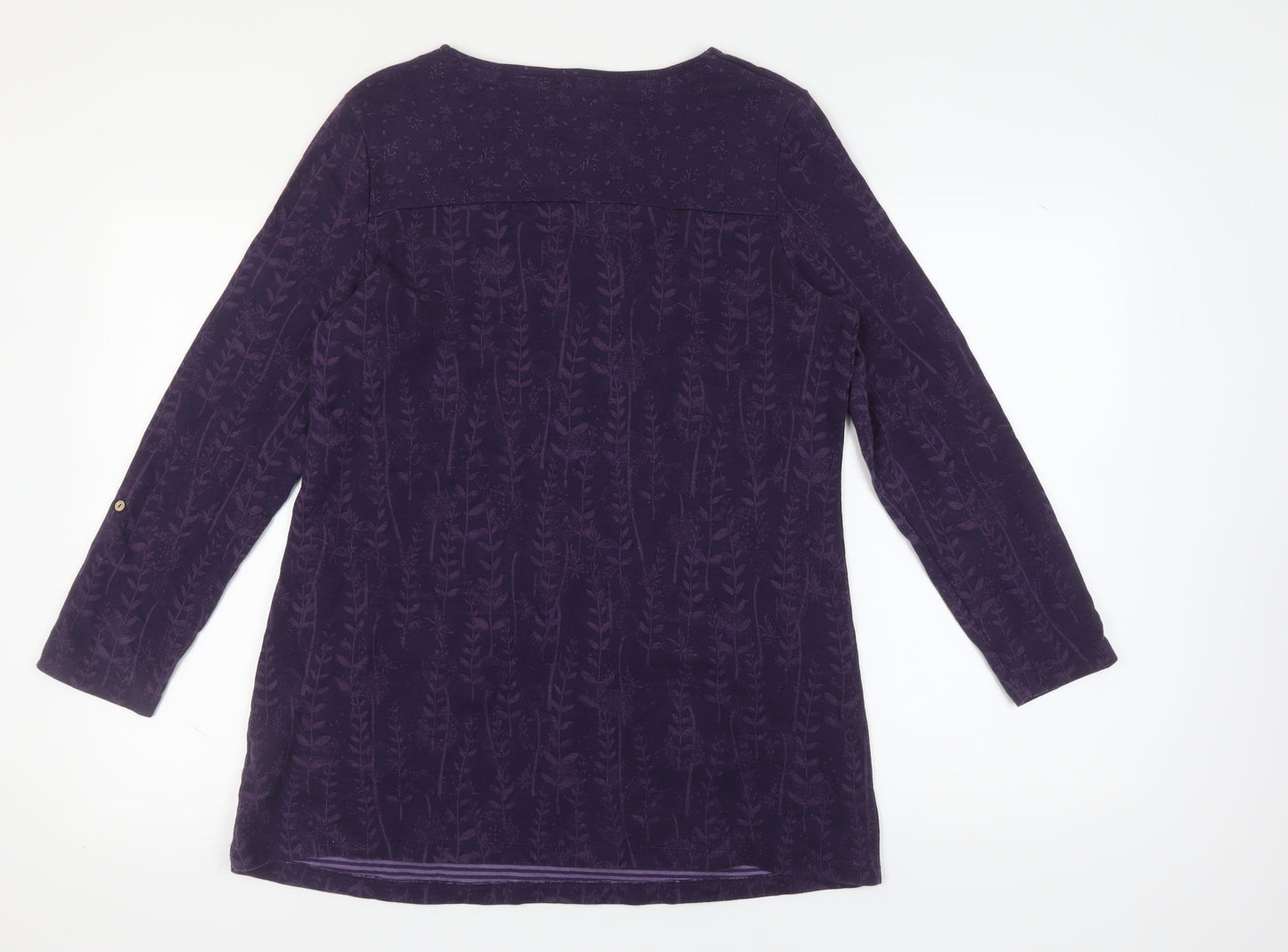 Mantaray Women's Purple Floral Tunic Blouse, Size 18