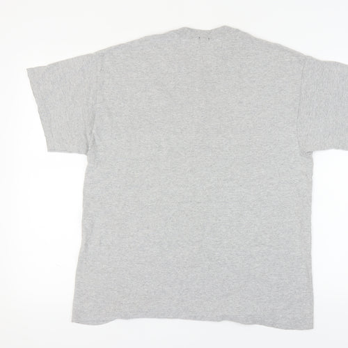 River Island Men's Grey Graphic Print T-Shirt L