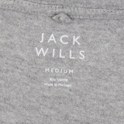 Jack Wills Men's Grey Crew Neck T-Shirt Size M