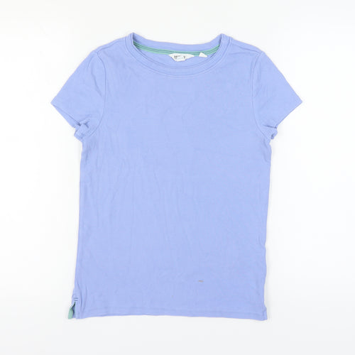 White Stuff Women's Blue Crew Neck T-Shirt Size 10