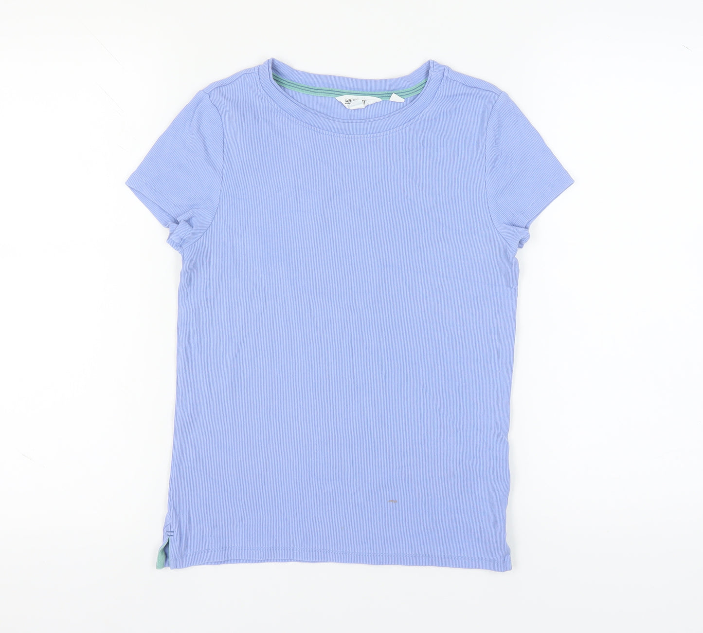 White Stuff Women's Blue Crew Neck T-Shirt Size 10