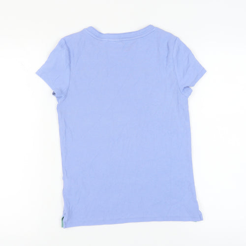 White Stuff Women's Blue Crew Neck T-Shirt Size 10