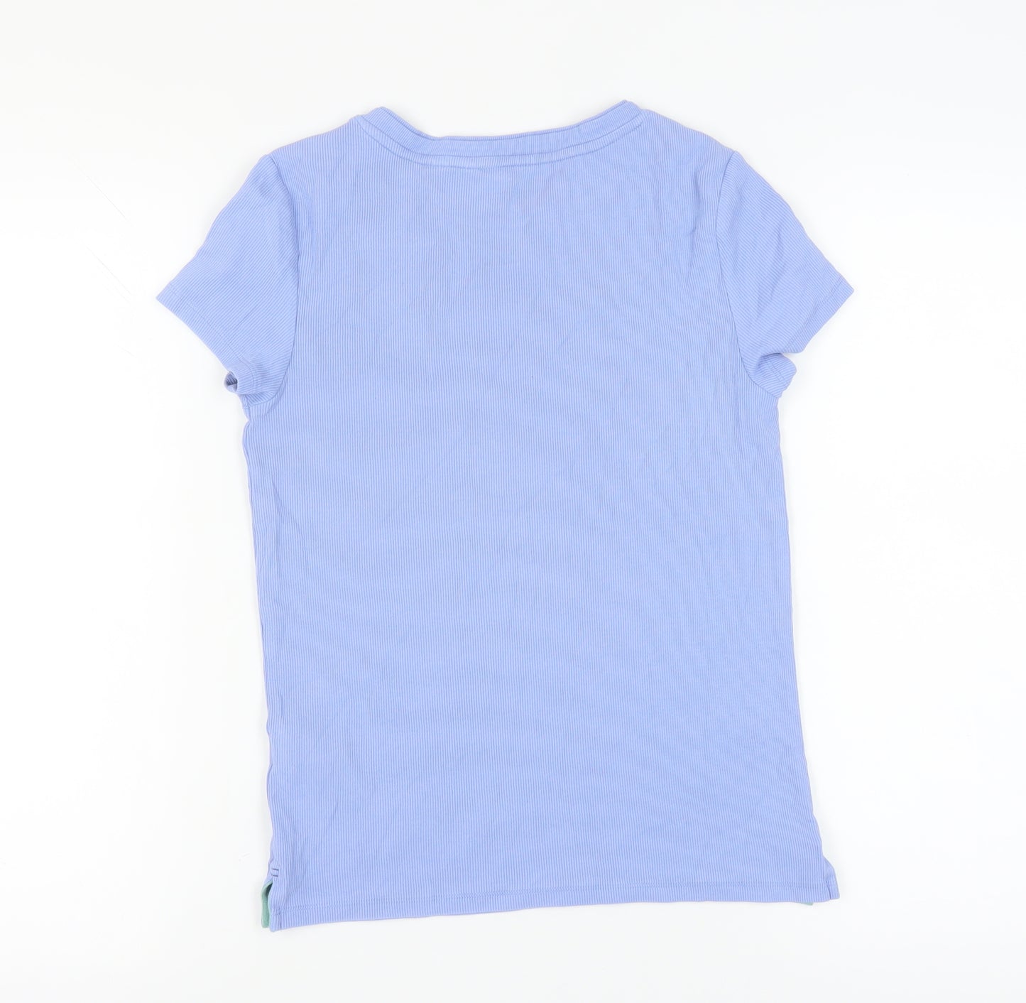 White Stuff Women's Blue Crew Neck T-Shirt Size 10