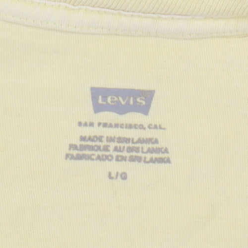 Levi's Unisex Yellow Cotton Basic T-Shirt, L