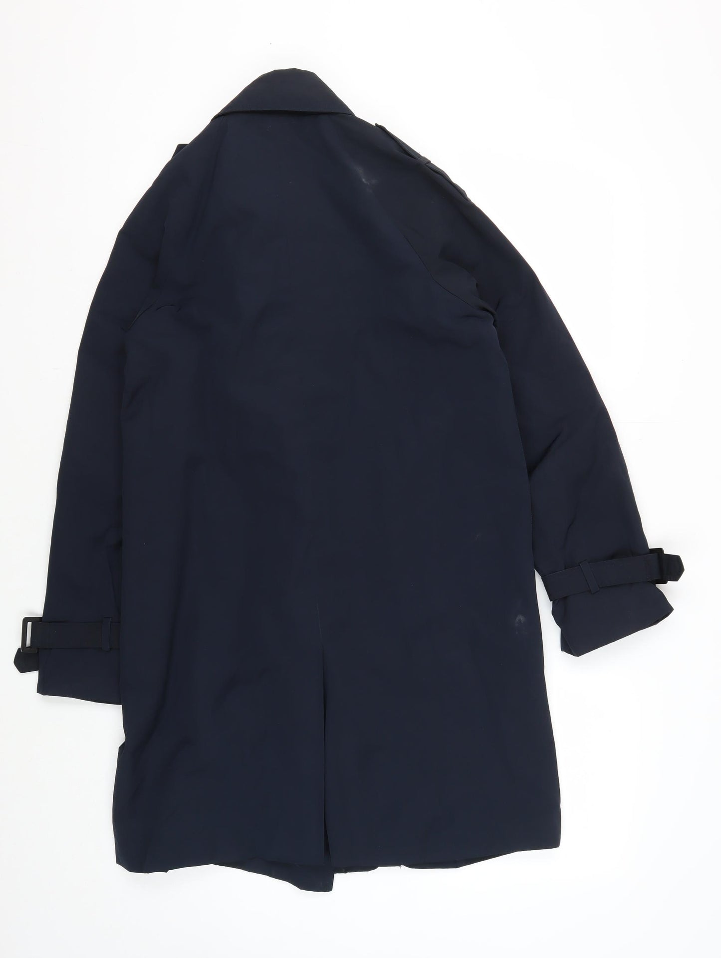 Zara Men's Blue Trench Coat XS Belted Buttoned