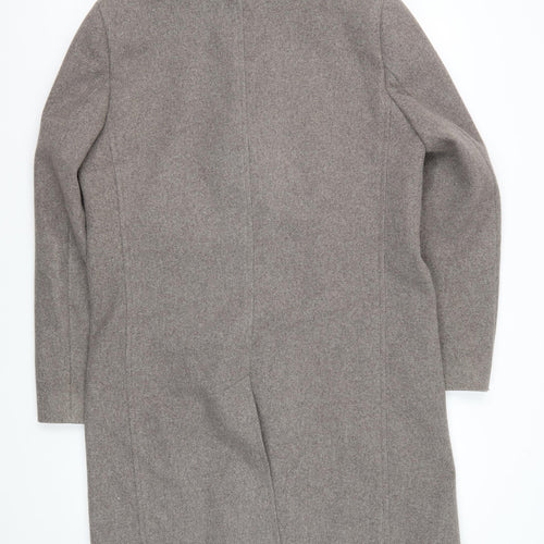 Marks and Spencer Men's Grey Mid-Length Overcoat M