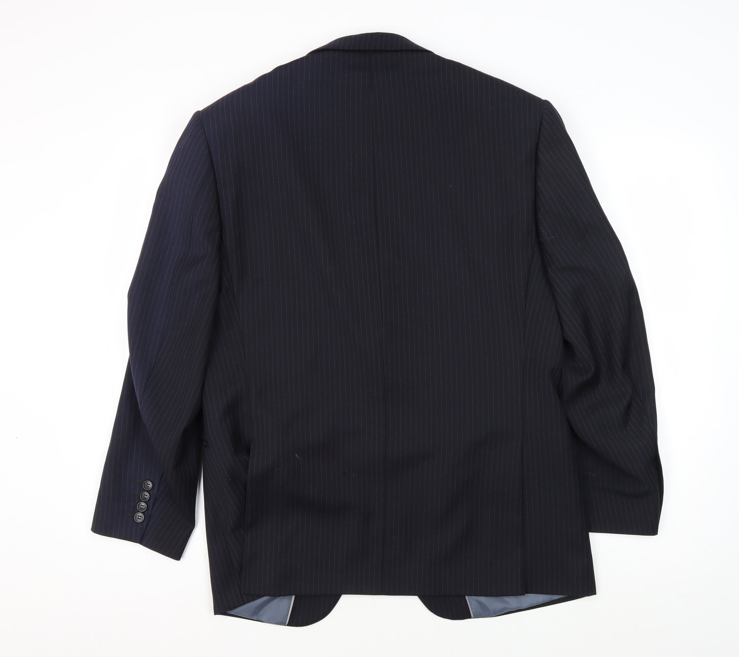 Marks and Spencer Men's Blue Striped Suit Jacket 40S