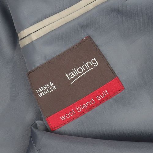 Marks and Spencer Men's Blue Striped Suit Jacket 40S