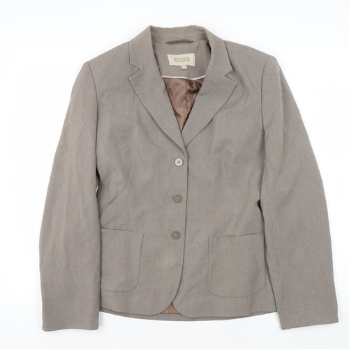 Next Women's Brown Blazer Size 10, Regular, Lined