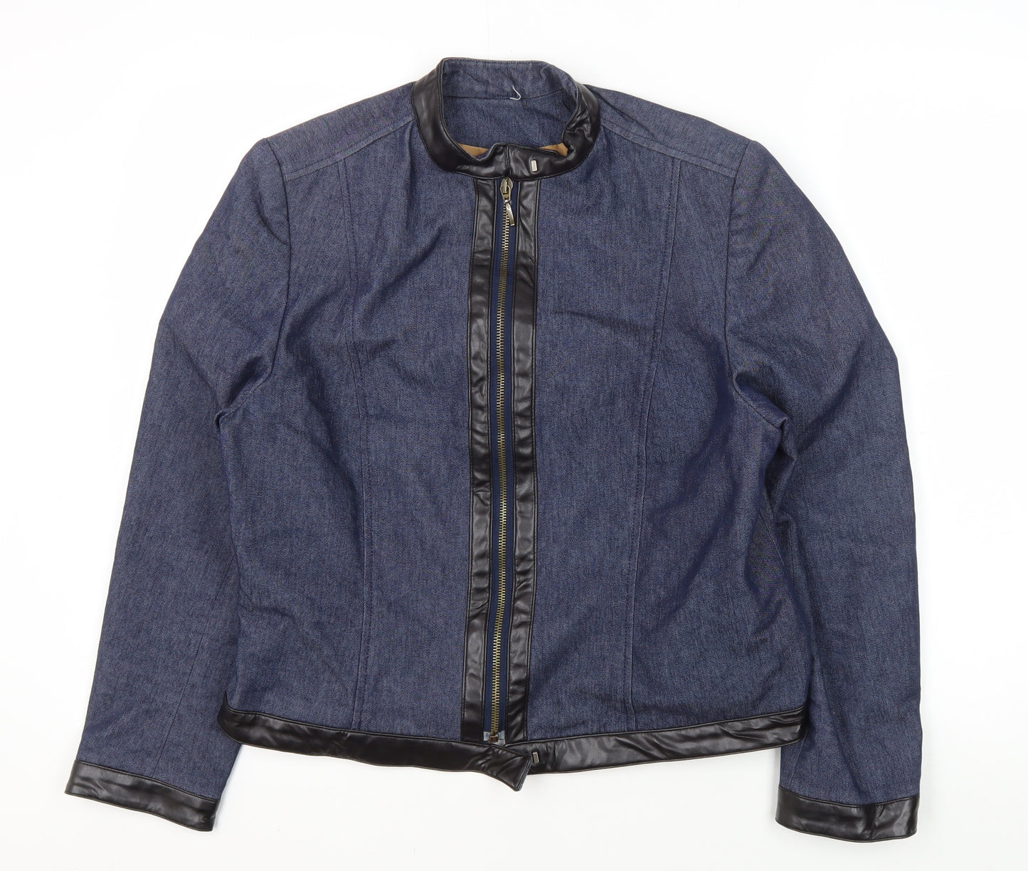 Dorothy Perkins Women's Blue Zip Jacket Size 16 Petite