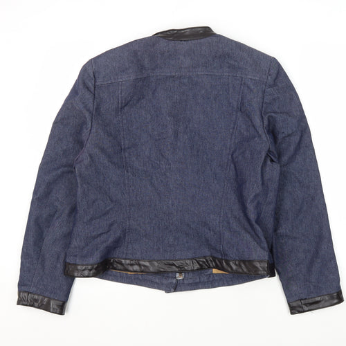 Dorothy Perkins Women's Blue Zip Jacket Size 16 Petite