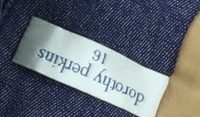 Dorothy Perkins Women's Blue Zip Jacket Size 16 Petite