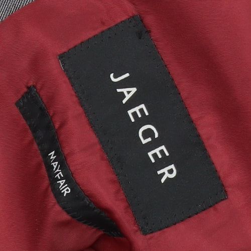 Jaeger Men's Grey Wool Blazer 42R Regular Fit
