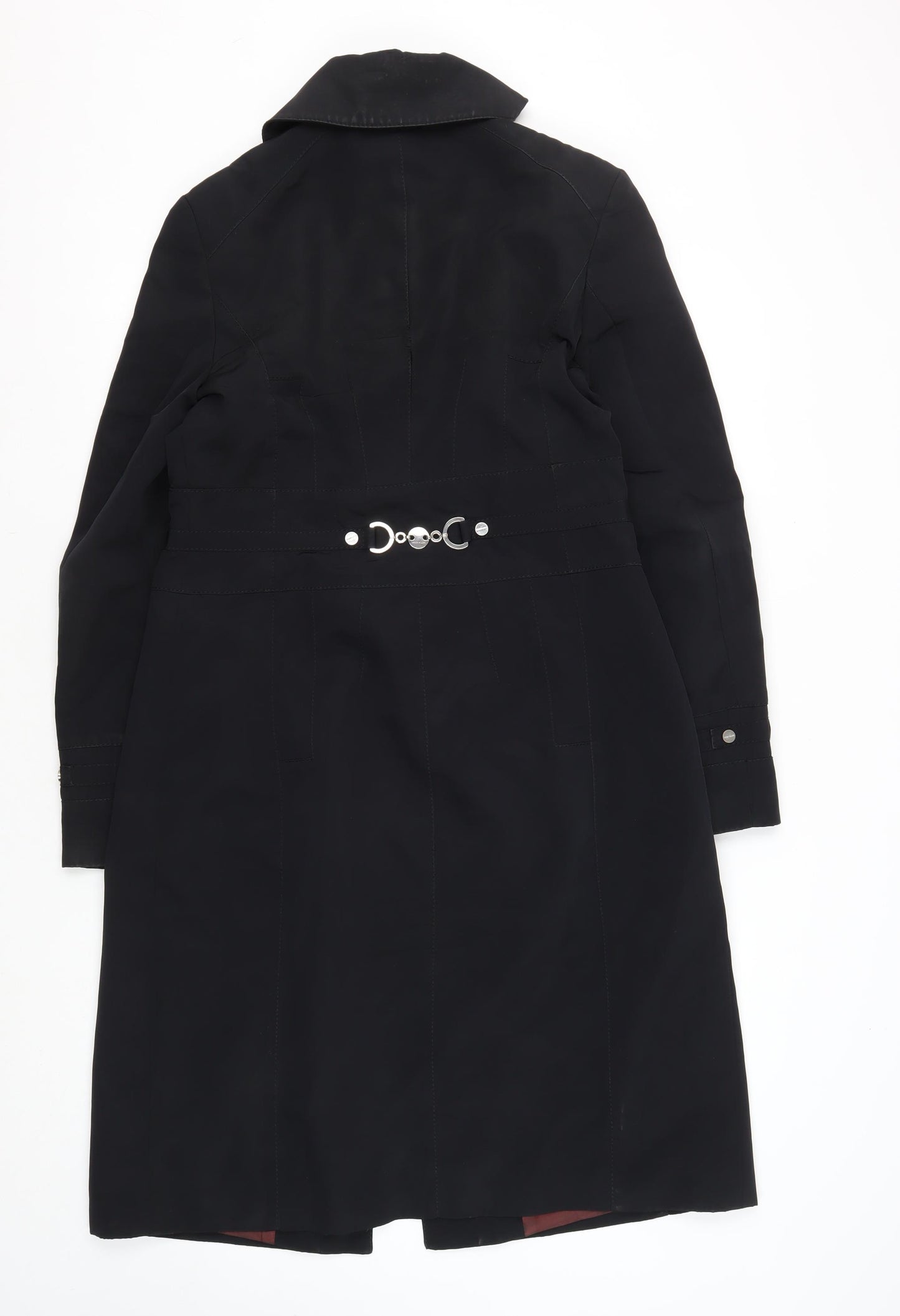 Karen Millen Women's Black Long Overcoat Size 12