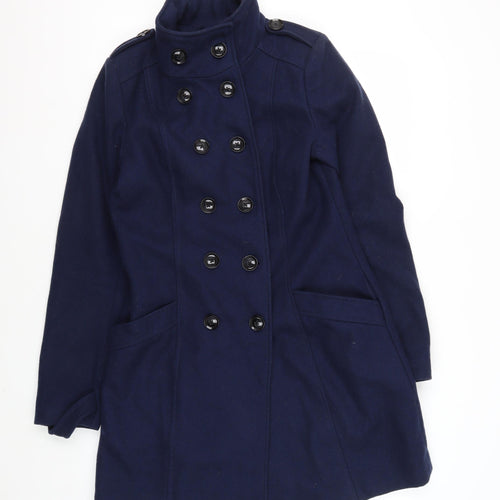 Camaieu Women's Blue Wool Pea Coat Size 8