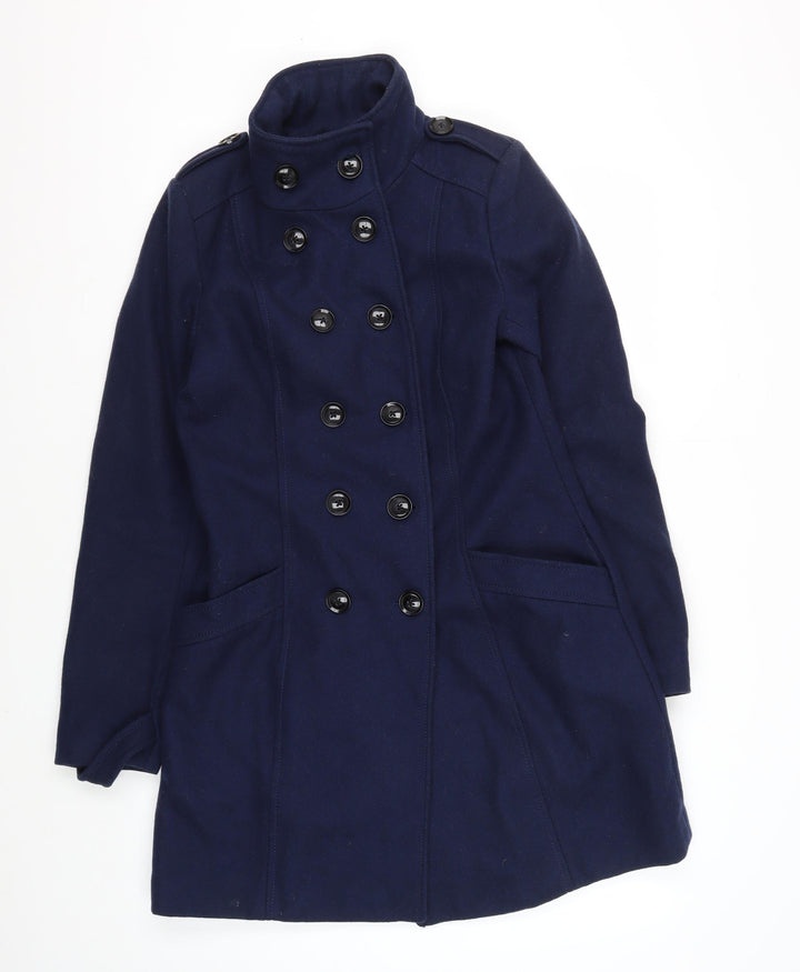 Camaieu Women's Blue Wool Pea Coat Size 8