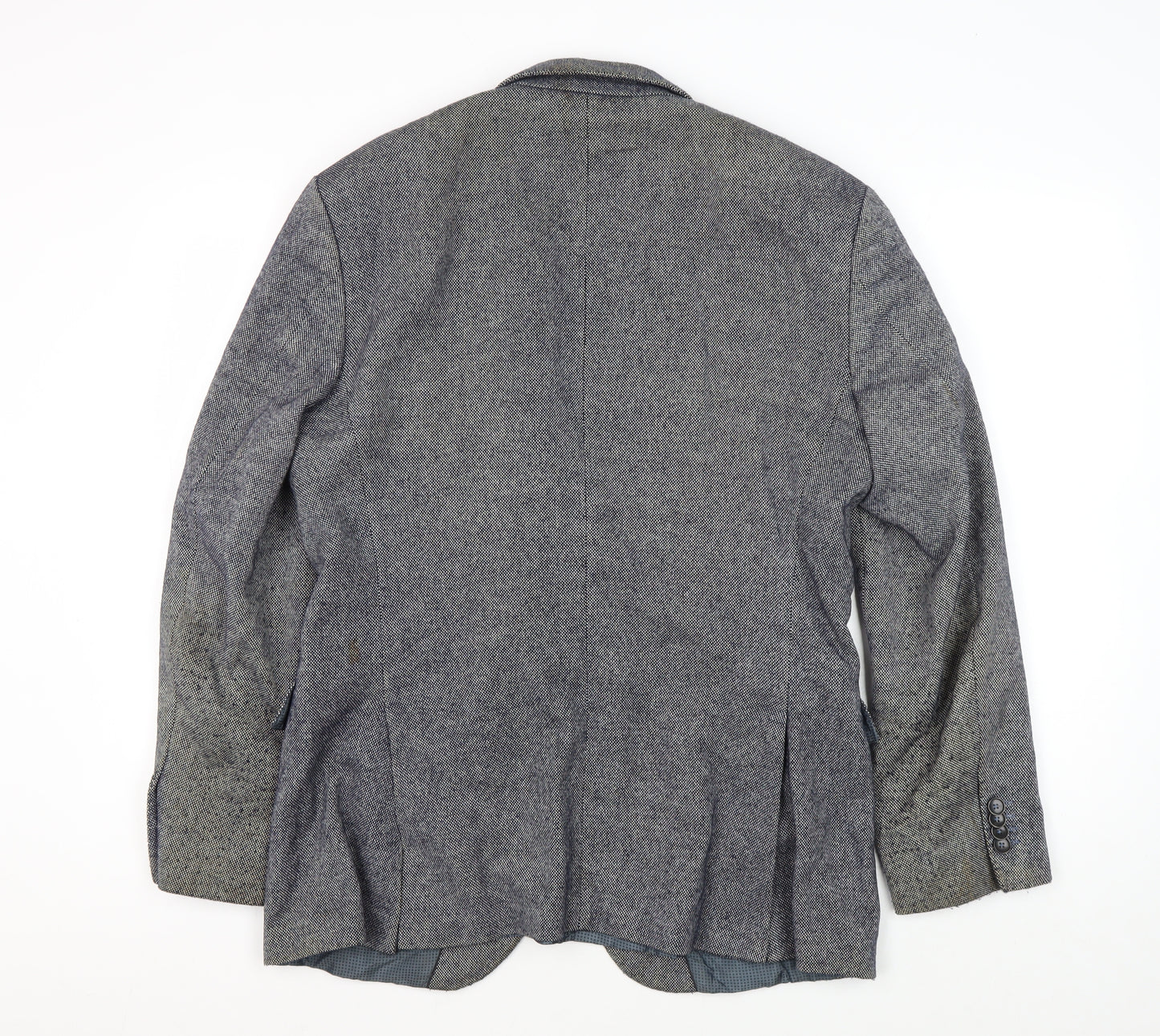 Hugo Boss Men's Grey Herringbone Blazer, Size 38R