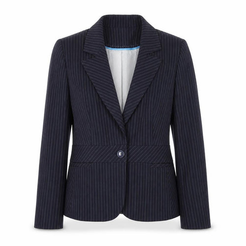 South Women's Black Pinstripe Blazer UK 14 Business