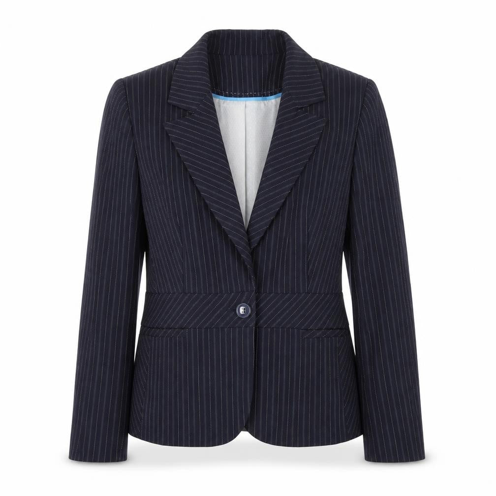South Women's Black Pinstripe Blazer UK 14 Business