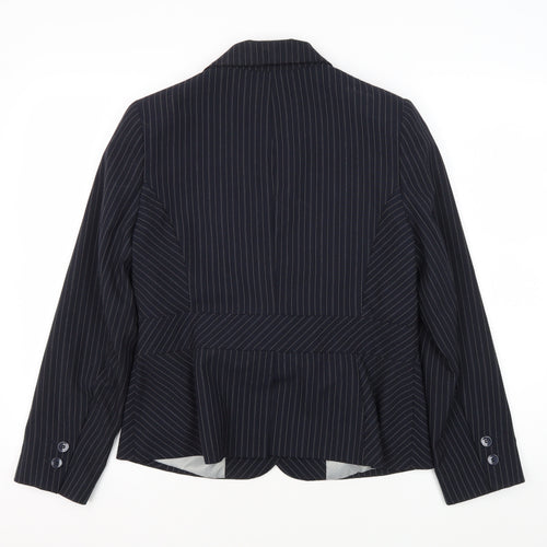 South Women's Black Pinstripe Blazer UK 14 Business