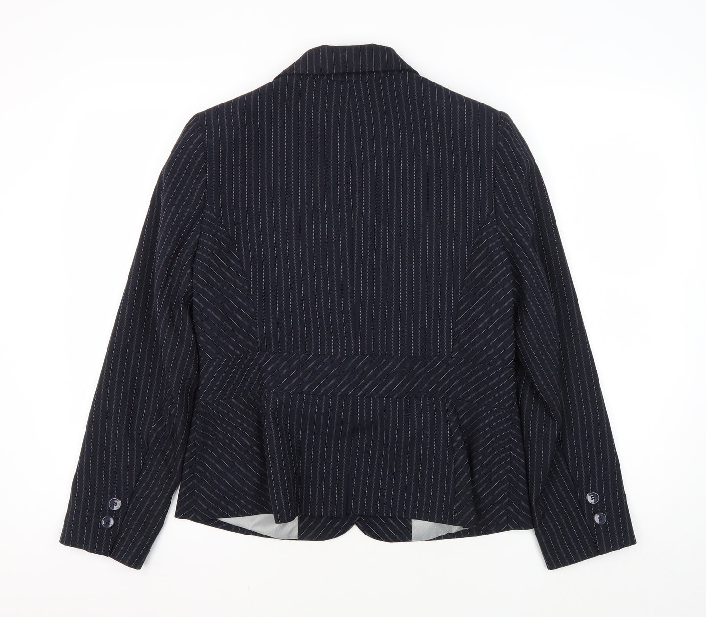 South Women's Black Pinstripe Blazer UK 14 Business