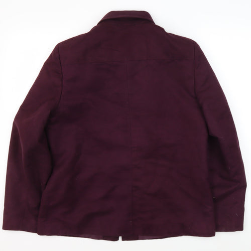 Women's Purple Polyester Zip Jacket Size 14