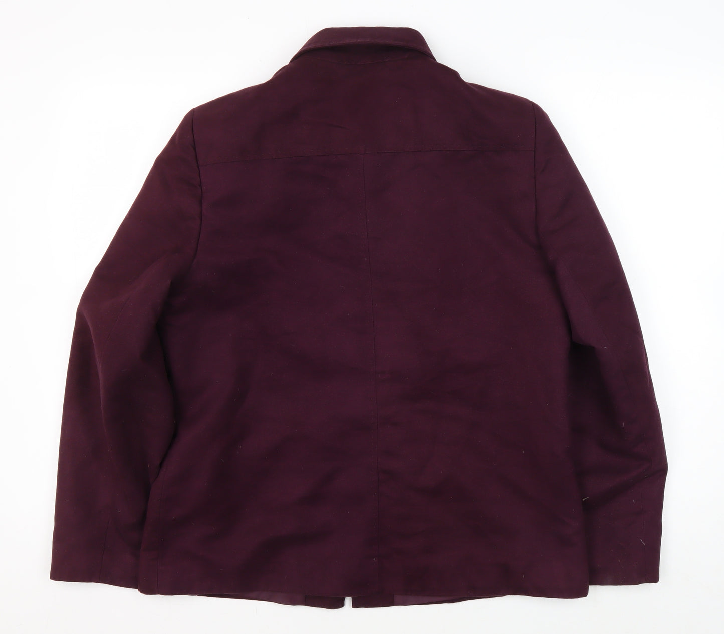 Women's Purple Polyester Zip Jacket Size 14