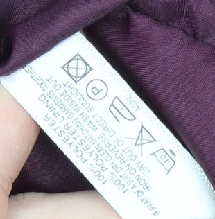 Women's Purple Polyester Zip Jacket Size 14