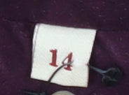 Women's Purple Polyester Zip Jacket Size 14