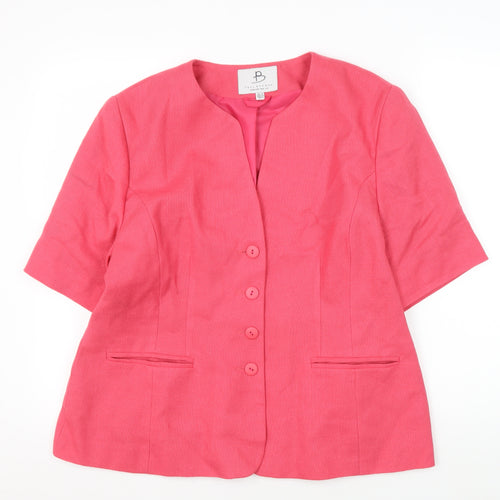 Paul Berman Women's Pink Blazer, Size 18, Regular Fit