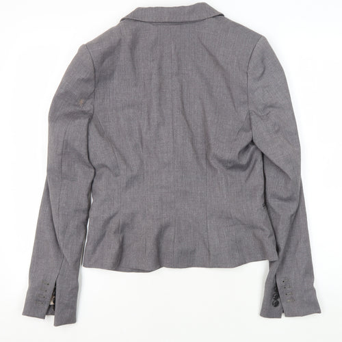 H&M Women's Grey Blazer, Size 10, Elegant Business Wear