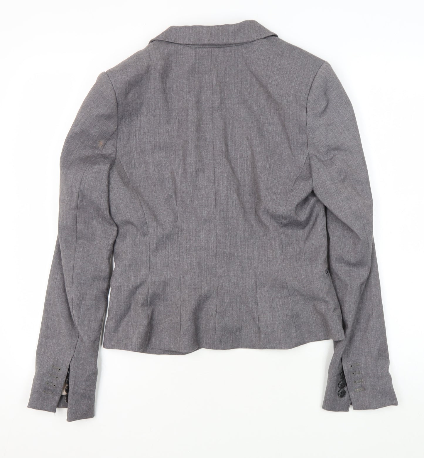 H&M Women's Grey Blazer, Size 10, Elegant Business Wear