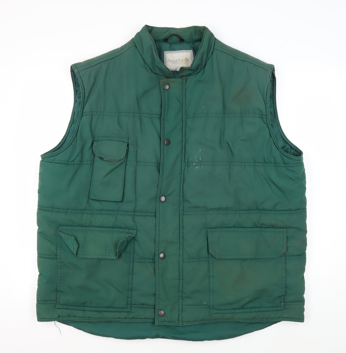 Regatta Men's Green XL Snap Waistcoat with Pockets