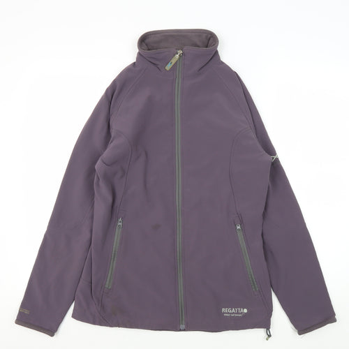 Regatta Women's Purple Basic Jacket Size 10, Full Zip, Softshell