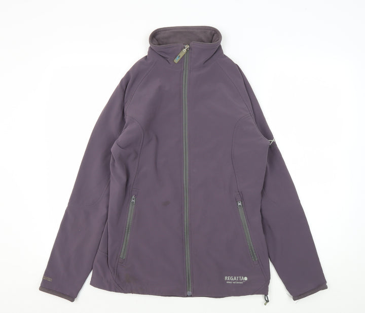Regatta Women's Purple Basic Jacket Size 10, Full Zip, Softshell