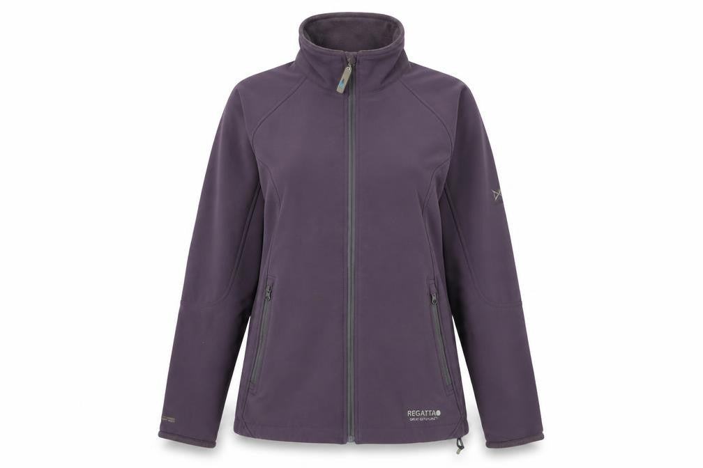 Regatta Women's Purple Basic Jacket Size 10, Full Zip, Softshell