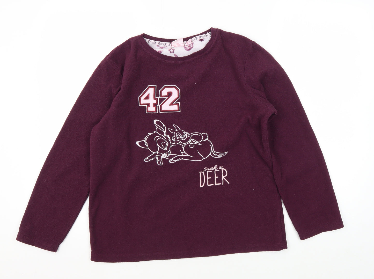 Disney Bambi Girls Purple Pyjama Top 12-13 Years, Fleece