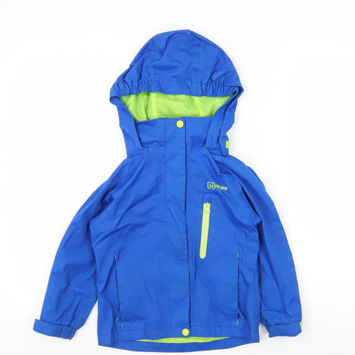 Hi Gear Boys Blue Hooded Rain Coat Jacket 3-4 Years