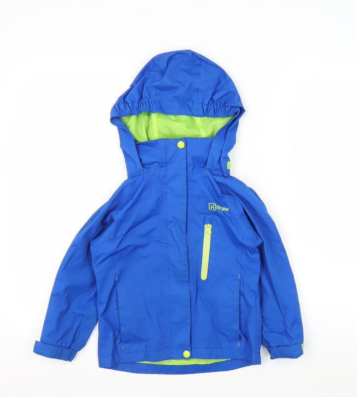 Hi Gear Boys Blue Hooded Rain Coat Jacket 3-4 Years