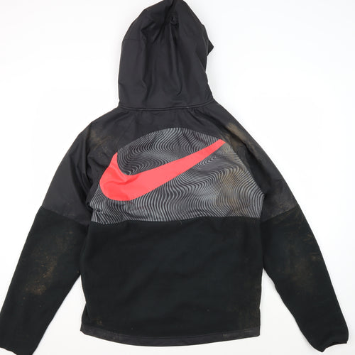 Nike Men's Black Jacket S Hooded Full Zip