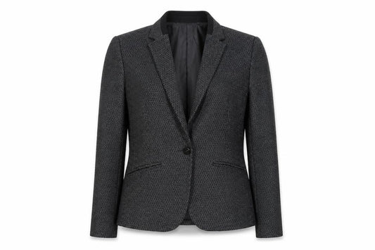 Front view of Next Women's Grey Blazer, size 10, Modern Business Wear