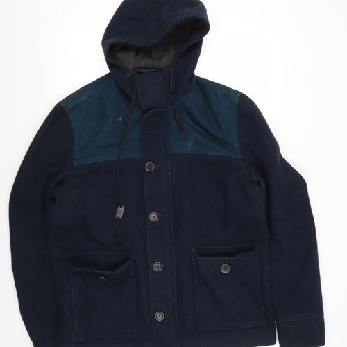 Burton Menswear London Blue Hooded Parka Men's Jacket L
