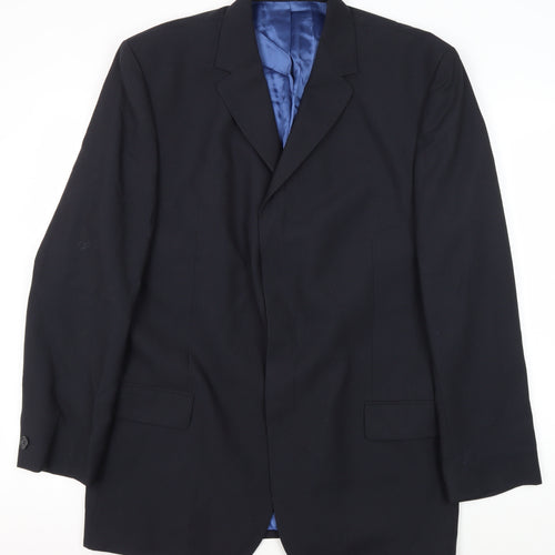 Daniel Hechter Men's Blue Blazer, 44R Chest, Wool Blend