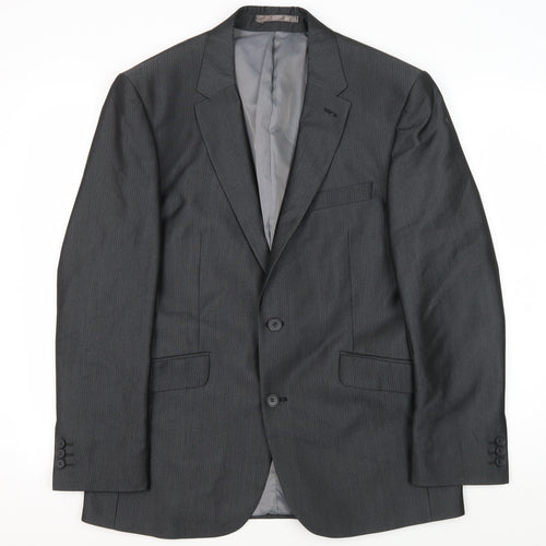 Karl Jackson Men's Grey Blazer, 40R Chest, Regular Fit