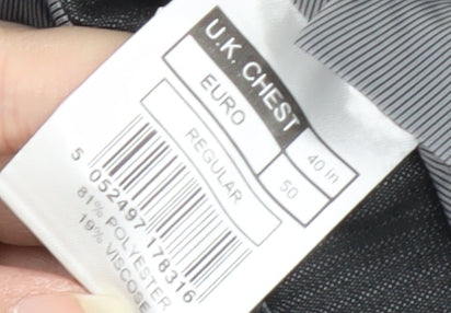 Karl Jackson Men's Grey Blazer, 40R Chest, Regular Fit