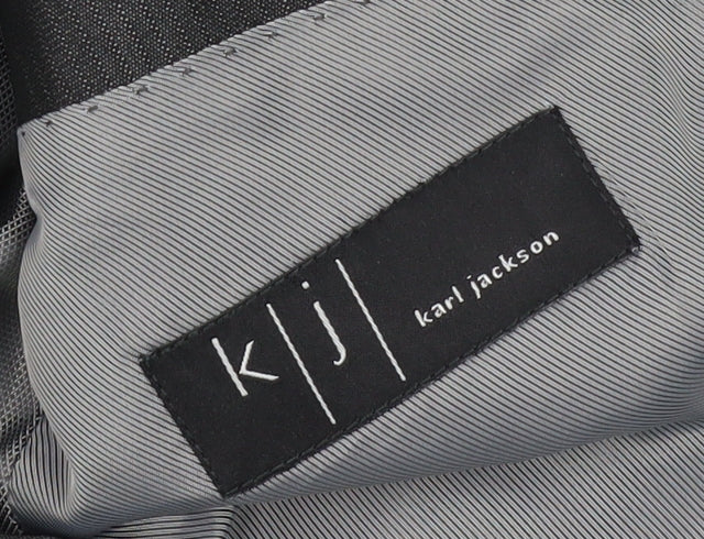 Karl Jackson Men's Grey Blazer, 40R Chest, Regular Fit