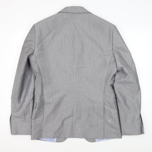 Zara Man Men's Grey Blazer 40 M Regular Fit Jacket