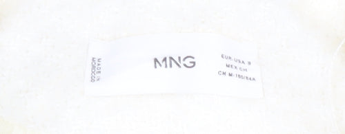 Mango Ivory Women's Mid-Length Coat Size 8